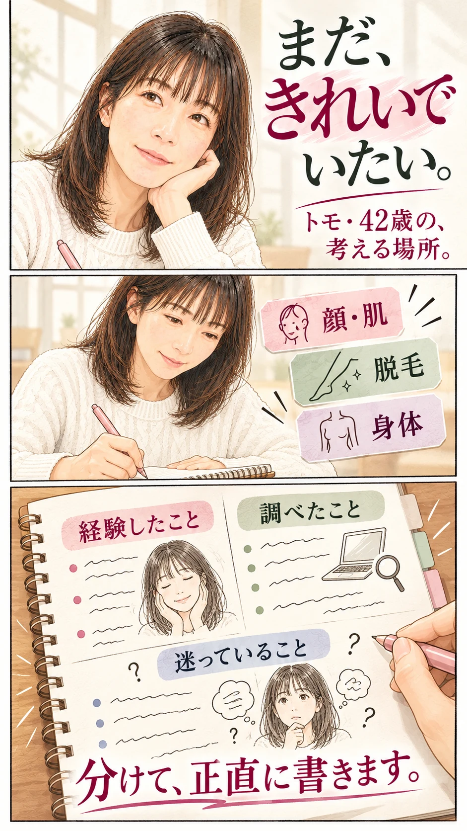 まだ、きれいでいたい。トモ42歳の考える場所。経験したこと、調べたこと、迷っていることを分けて書く。